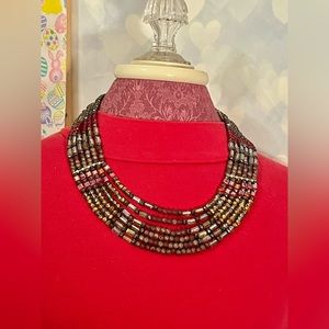 Natasha multi layer beaded necklace NWT
